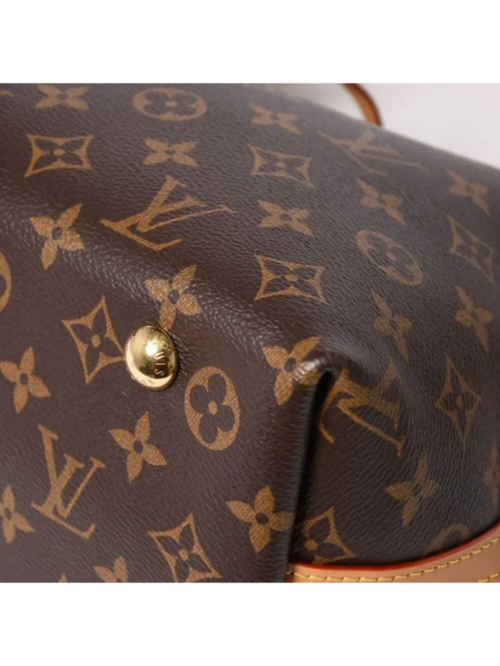 Louis Vuitton Carryall NM PM Bag Monogram Brown Leather Vachetta Gold